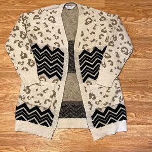 Cheetah print cardigan
